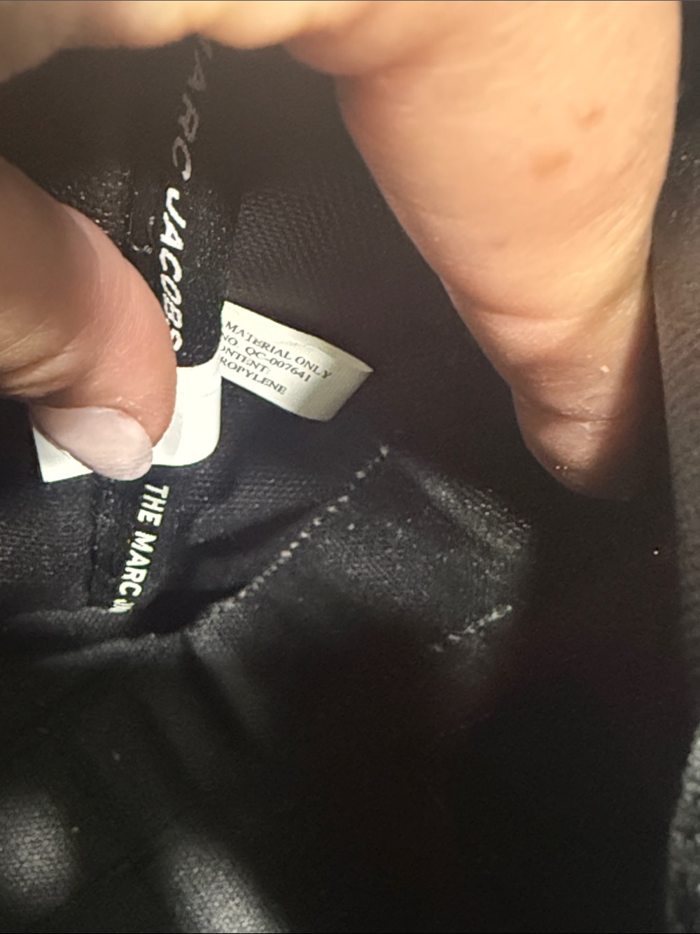 Marc Jacobs Black Canvas 'The Tote Bag' with White Logo and original straps - Picture 3 of 7